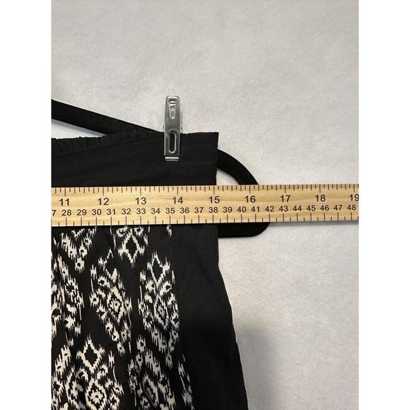 Truth Womens Pull On Tapered Pants Womens M Black White Aztec Draw String Lounge - Picture 6 of 8